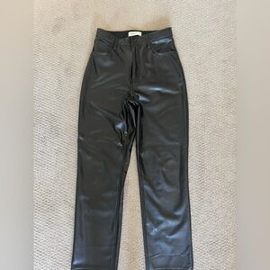 Abercrombie Black Faux Leather Pants